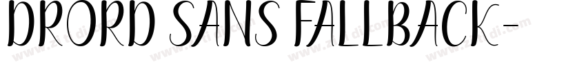 Drord Sans Fallback字体转换